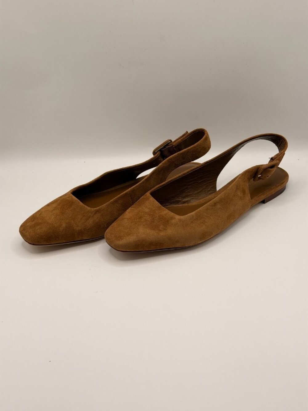 Vince Women’s Vida Brown Suede Slingback Flat Sz 7.5 M